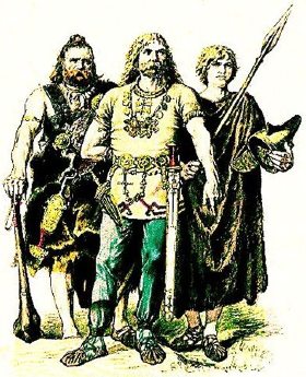 Bild von keltischen Kriegern nach den Vorstellungen des 19. Jahrhunderts